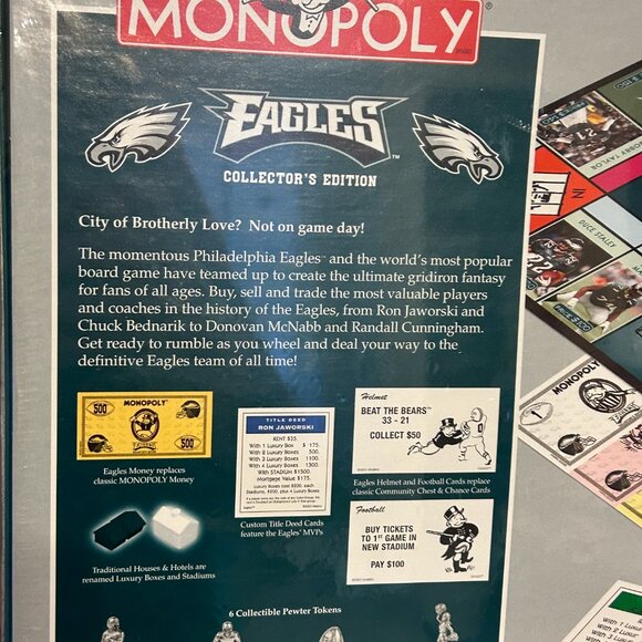 NEW NFL Philadelphia EAGLES Collector's Edition Monopoly Board Game - Sealed - Picture 5 of 7